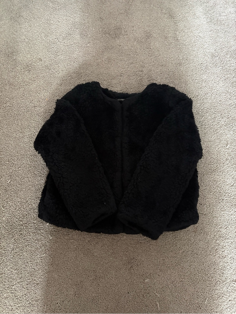 H&M Black Faux Fur Kids Jacket